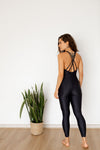 Qinetiko Signature Black Yoga Jumsuit