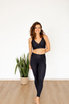 Qinetiko Signature Black Seamless Yoga Leggings