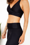 Qinetiko Signature Black Yoga Bra Top