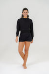Qinetiko Everline Soft Sweatshirt Top – Black