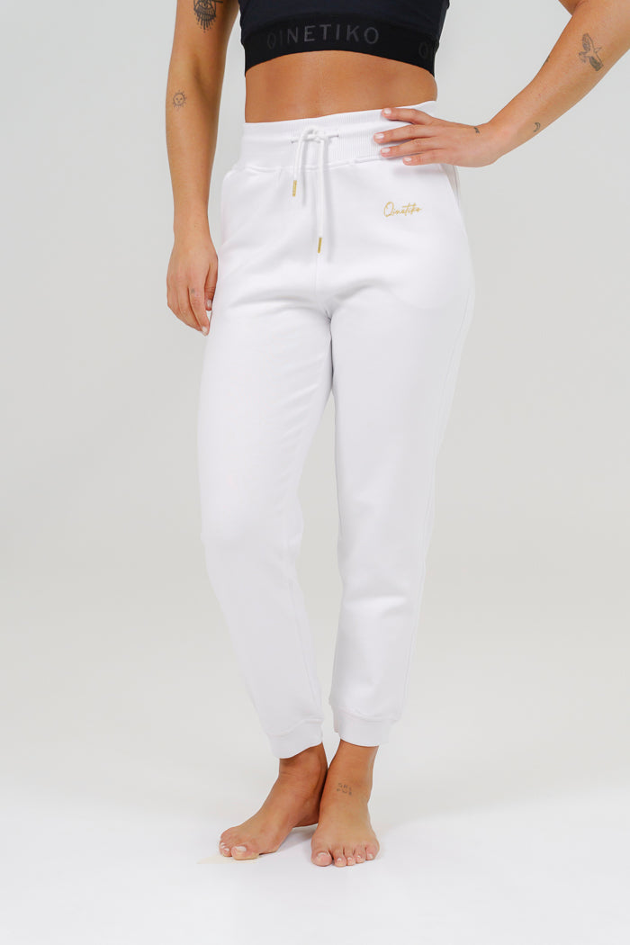 Qinetiko Everline Ground Jogger Pant – White