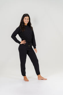  Qinetiko Everline Soft Sweatshirt Top – Black