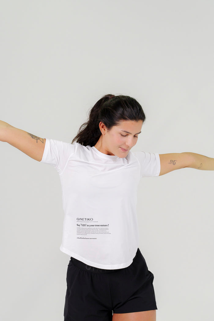 Qinetiko Active Soul White T-Shirt (#OnePlusOneNature Edition)